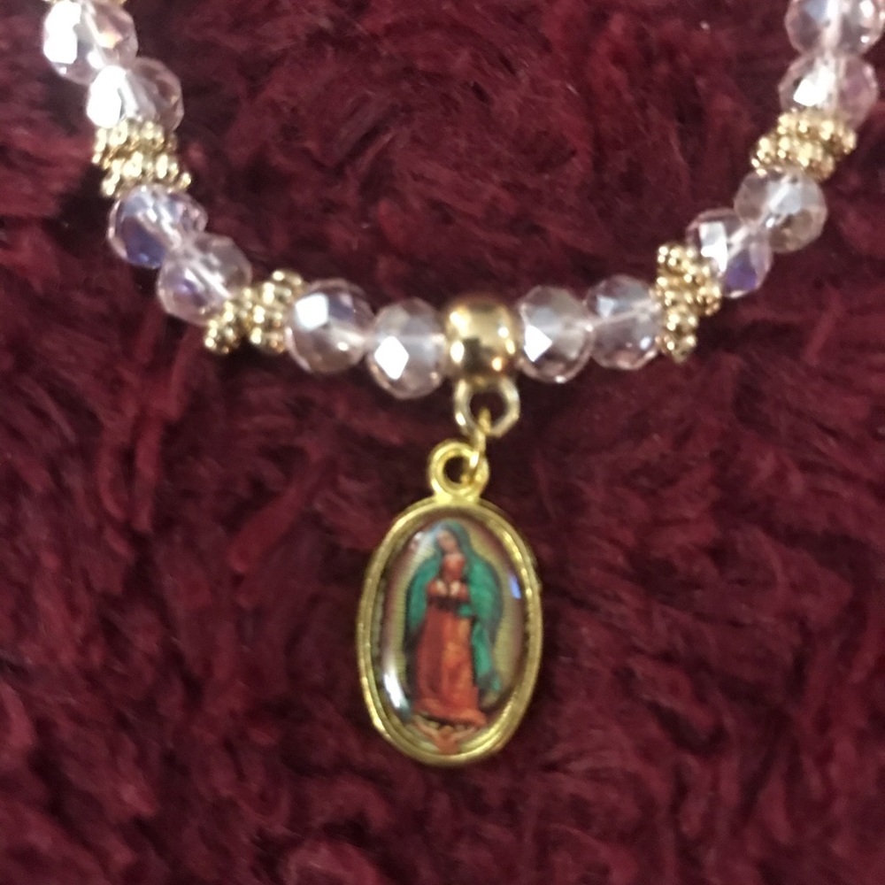 beautiful bracelet with the virgin of Guadalupe